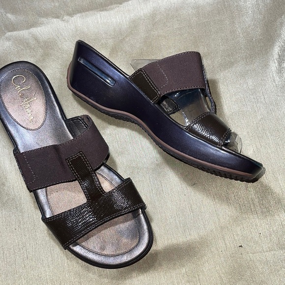 Cole Haan + NikeAir Women’s Wedge Sandals Size 8 - Picture 1 of 9